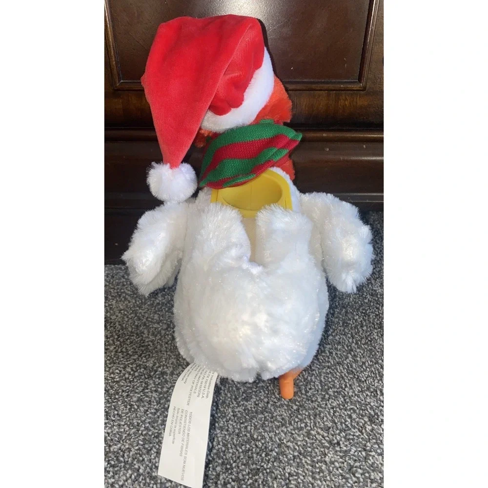 Gemmy Christmas Singing & Dancing Chicken Egg Laying Hen Plush *WORKS* W/3 Eggs